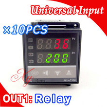 10 unids/lote RKC Digital PID controlador de temperatura del regulador del regulador Thermastat termopar kj entrada, salida de relé