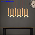 Creative HOT Modern Waterdrop Design Ash Wood Led Pendant Light for Dining Room Living Room Restaurant