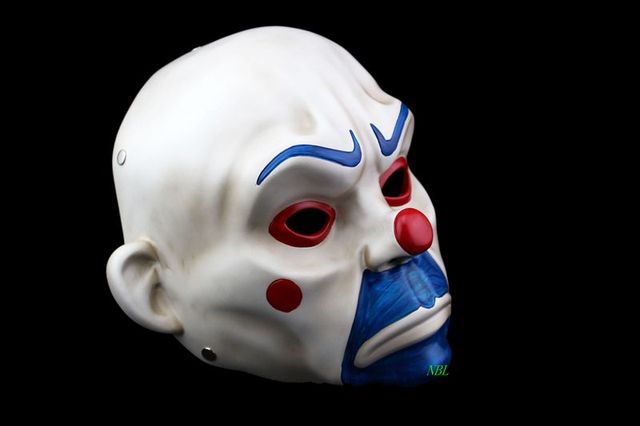 Famous Movie Batman Theme Resin Mask Horror Robber Heath Ledger Same Masks Halloween House Party Cosplay Outdoor Games Props