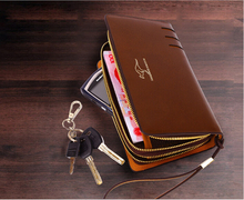 QB 13 new 2014 Fashion Casual Business brand genuine leather wallet men clutch Wallet men s