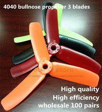 Wholesale 4040 bullnose propellers high-quality 4*4 inch 3 blades(CW/CCW) for DIY mini race drones QAV180/250/ZMR250 quadcopter