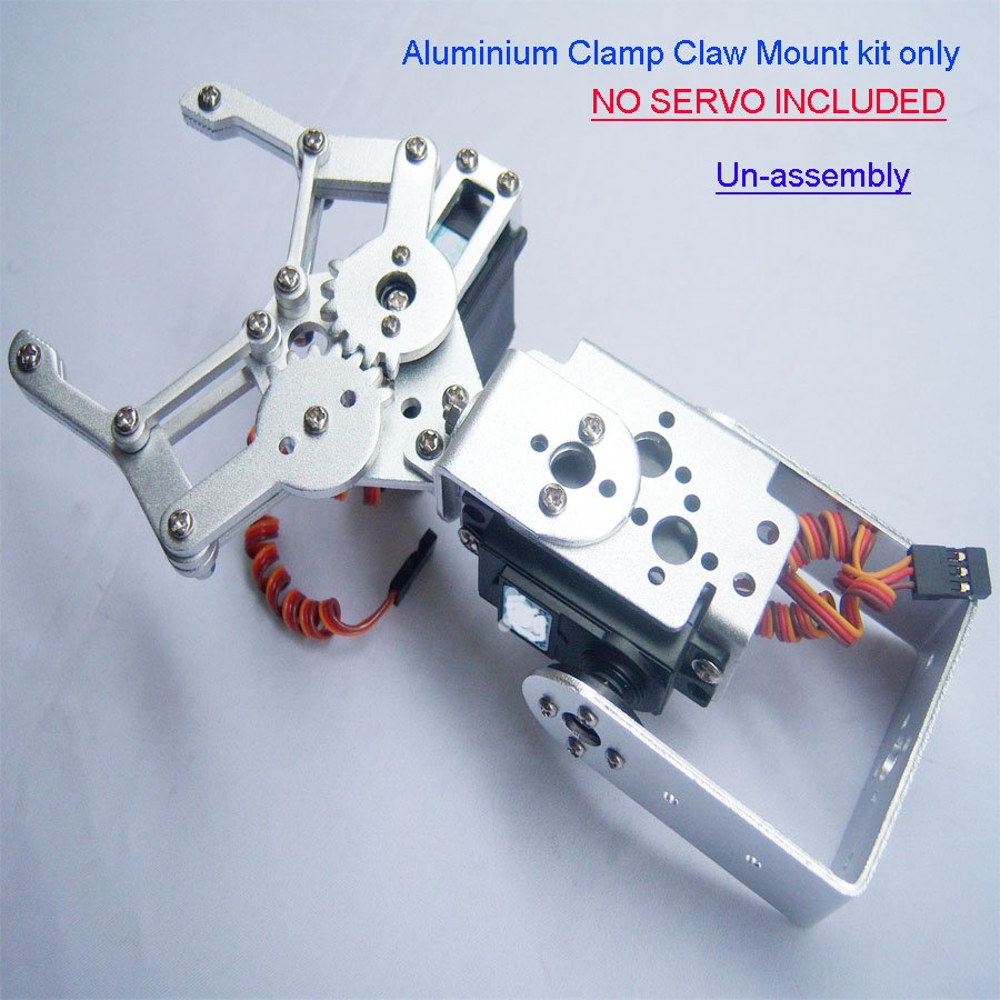1 set 2 DOF Aluminium Robot Arm Clamp Claw Mount kit (No servo) Un-assembly F03992