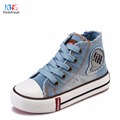 Kindstraum 2017 New Kids Jeans Canvas Shoes Children Casual Ripped Rhinestone Rubber Bottom Shoes Boys Girls