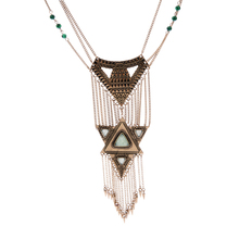 Stempunk Vintage Multi Layer Necklace GoldSilver Color Alloy Long Tassel Chain Statement Necklace Fashion Jewelry 2015 Bijoux