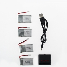 Syma x5 3.7v 650mAh li-po lipo battery 5pcs for x5c x5sc x5sw UAV with USB 5 in 1 charger cable RC Helicopter Quadcopter Drone