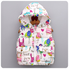 Hot sale next new fall winter font b girls b font outerwear coats kids Cartoon birds