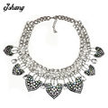 Big Necklace Women 2016 Maxi Necklace Pendants Collier Femme Fashion Choker Collar Accessories Female Crystal Leaves