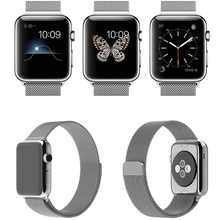 Milanés malla Loop venda de reloj para Apple Iwatch acero inoxidable correa de reloj de Metal para Apple reloj con conector