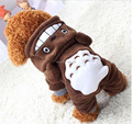 Dog Pet Cat Costume Dog Winter Jacket Coat Fleece Warm Hoodie Coat Jumpsuit Four Leg Clothing
