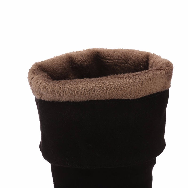 Winter Women Knee High Boots Sexy Ladies Genuine Leather Thick Heels