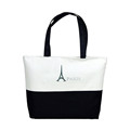 High Quality Canvas Eiffel Tower Pattern Girls Shopping Shoulder Bags Handbag Beach Free Shipping