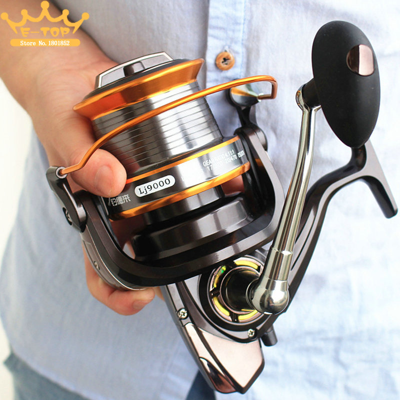 9000 Series 12+1 Ball Bearings Full Metal Spool Jigging Trolling Long Shot Casting Saltwater Surf Spinning Big Sea Fishing Reel