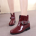 Winter Shoes Woman Boots Feminino Ankle New Boots Women Rain Rainboot Elastic Band Shoes Woman Solid