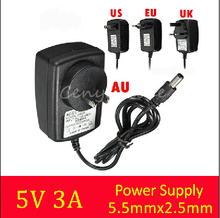 Best Price UK US EU Plug Universal AC Adapter Replacement for DC 5V 3A Charger Power Supply for LED strip Switches Audio Video