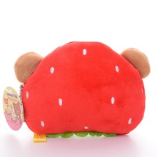 Lovely Desgin Cartoon Strawberry Hello Kitty Mouse Rilakkuma bear Plush Girls Kids Mini Coin Purse Wallet