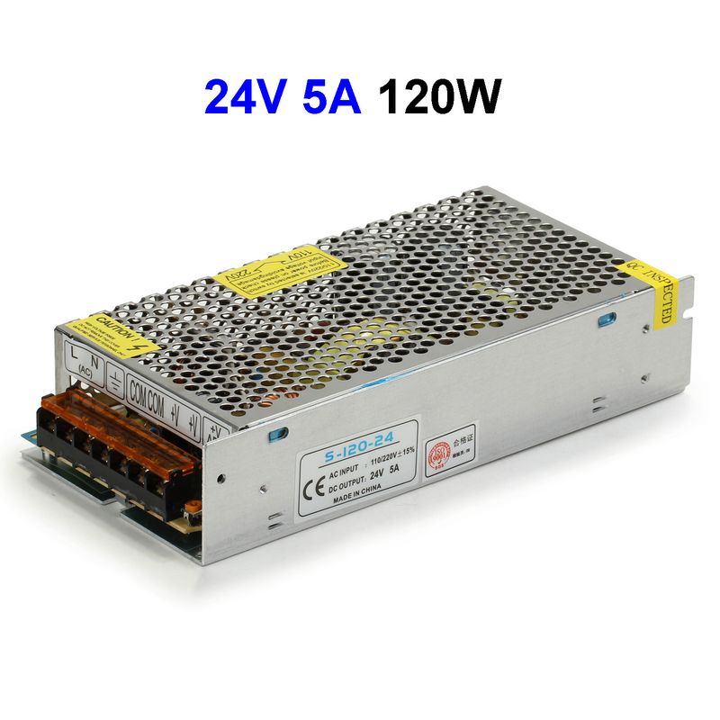 AC110/220V To DC24V 5A 120W Switching Power Supply Driver Transformer For LED Strip Lighting Display