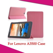 2014 Newest Lenovo A3500 Folio PU Stand Leather Case Cover For Lenovo Tab A7-50 A3500 7 inch Tablet PC+Free shipping