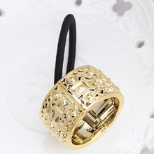1PC New Fashion Women Hair Accessories Punk Style Circle Hair Bands Ponytail Rope Vintage Elastic Hair Rope Scrunchy