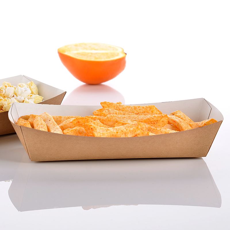 Creative Boat Shape French Fries Cup Disposable Eco Friendly Dessert