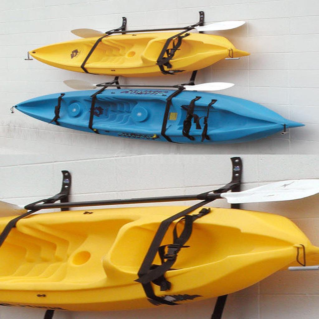 Canoeing Kayaking 2pcs Kayak Canoe Storage Rack Paddle System