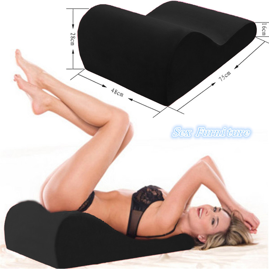 Black S-type Sex Wedge Sex Chair Porn Sofa Erotic Bed Love Pillow ...