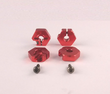 Carreras LC #L6143 CNC de aluminio / aluminio 12 mm WHEEL HEX SET ( rojo ) / carreras LC EMB piezas