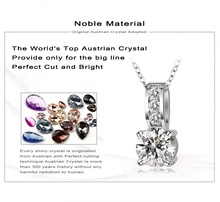 New Arrival Fashion Costume Jewelry Necklace Platinum Plated Round Shape Cubic Zirconia Diamond Pendant Necklace CNL0019