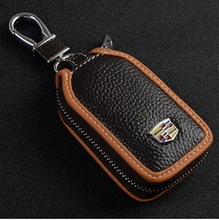 New Skylight design Lichee Leather Car Key Wallet For Cadillac Graceful style Auto key cover / case for Cadillac with gift box