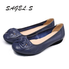 2016 Plus Size 34-43 Fashion Shoes Woman, Genuine Lather Women Shoes, Brand High Quality Women Flats, Women Ballet Shoes, Casual
