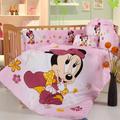 Promotion 8PCS Mickey Mouse Bedding sets baby bedding set 100 cotton Baby Girls Cotton Duvet bumper