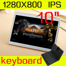 10 inch tablet keyboard IPS octa core ram 4GB ROM 64GB 5.0mp 3 G android5.1 Tablet PC card phone call mtk6592 dual sim GPS 10