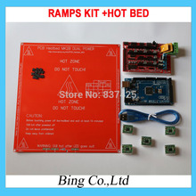 1pcs heatbed +1pcs Mega 2560 R3 + 1pcs RAMPS 1.4 Controller + 5pcs A4988 Stepper Driver Module for 3D Printer kit Reprap