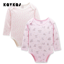2pcs/lot Baby Romper 2016 long sleeve Baby Clothing Newborn Baby girl Clothes Baby Overall Bebe Clothes roupa de bebe