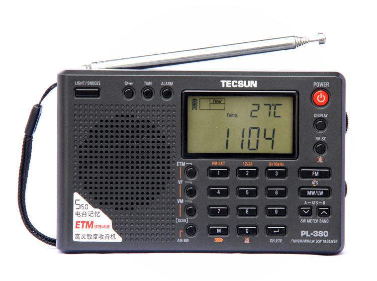 Freeshipping Tecsun PL-380 PL380 radio Digital PLL Portable Radio FM Stereo/LW/SW/MW DSP Receiver Nice