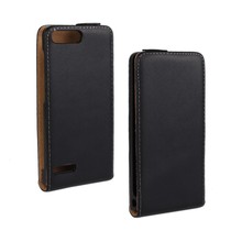 Luxury Genuine Real Leather Case Flip Cover Mobile Phone Accessories Bag Retro Vertical For Huawei Ascend P7 Mini PS