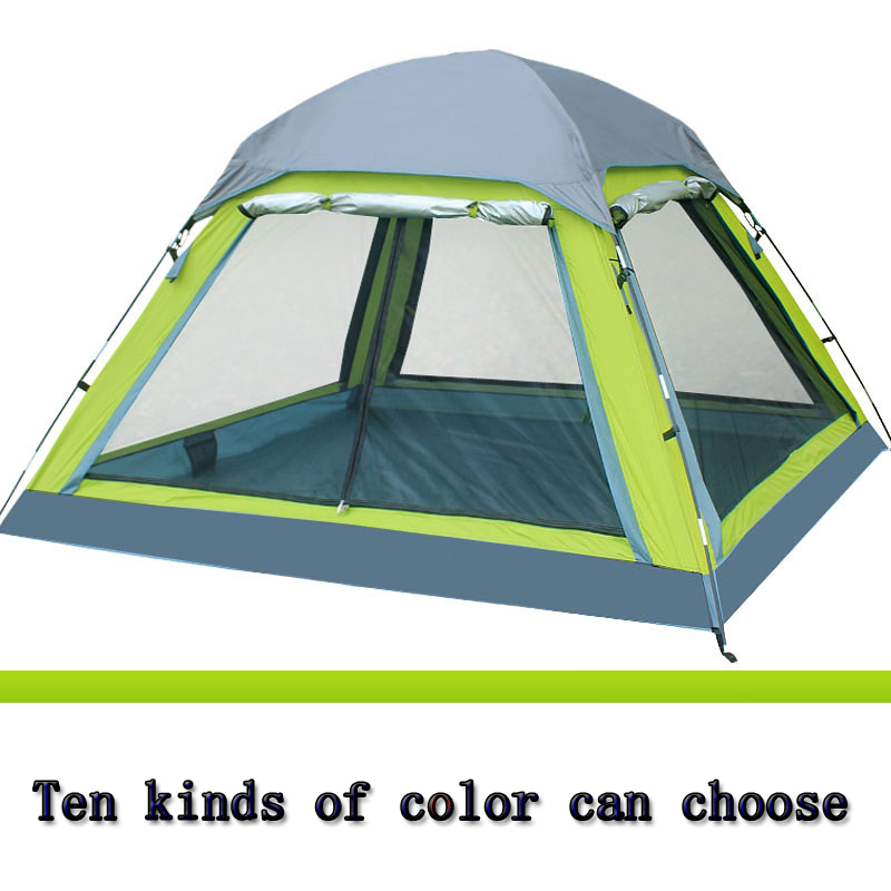 Outdoor Camping Tent 4 person New 2014 Summer Equipment Family Tourism Beach Tents Three-season Double Layer Waterproof