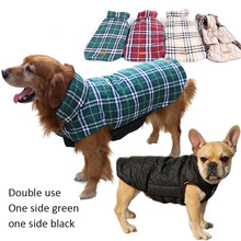 Luxury Dog Clothes Winter Reversible Jacket Plaid Designer Clothes for Dog Puppy Large Dog Warm Pets Jacket Coat Costume Coats