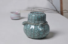 Ice Veins Longquan Kiln Celadon Handmade Ware Teapot Teacup Gongfu Tea Set