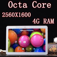 Tablet PC 32GB 10.1 inch 8 core Octa Cores 2560X1600 DDR 4GB ram 8.0MP 3G Dual sim card Wcdma+GSM Tablets PCS Android4.4 7 8 9