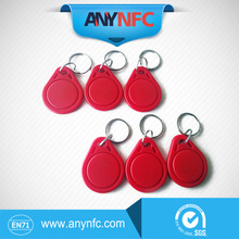 6PCS/lot Ntag 203 Red Color Keyfobs with Keychain For Arduino Android