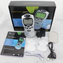 Tens Acupuncture Digital Therapy Machine 4 way electrod full Body Massager with LCD Screen Health Care