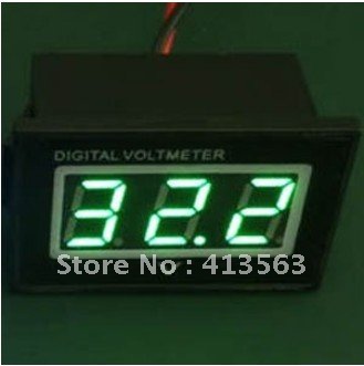 Green DC Voltmeter 15-120V for Electric Car 24V 36V 48V 60V 72V 96V Waterproof Dust-proof Shockproof Voltage Panel Meter #0004