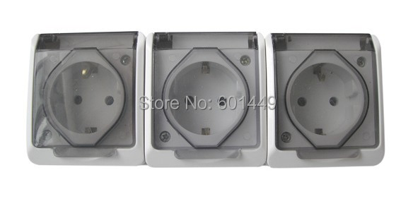 Consumer Electronics Electrical Equipment European sockets Switches European three surface mounted waterproof socket MT 003