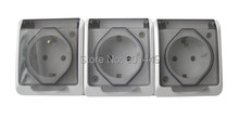 Consumer Electronics> Electrical Equipment> European sockets> Switches>European three surface mounted waterproof socket>MT-003
