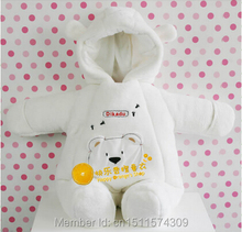 Free Shipping!New Style newborn winter jackets for children coral fleece & down winter romper outerward brand kids snowsuit