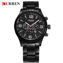 NEW CURREN 8056 Men Fashion Sports Watches Quartz Analog Wristwatches Men s Full Steel Military Watch