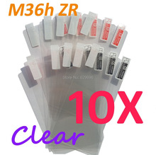 10pcs Ultra Clear screen protector anti glare phone bags cases protective film For SONY M36h Xperia