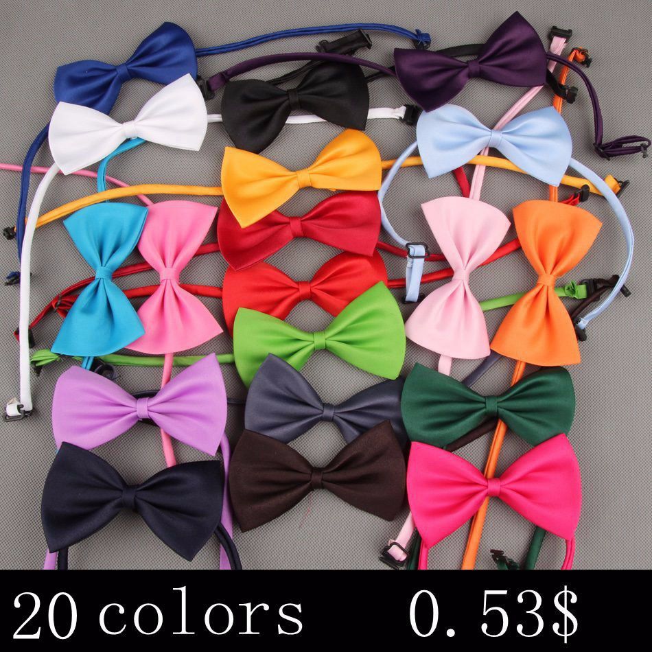 New Formal commercial bow tie male solid color mar...