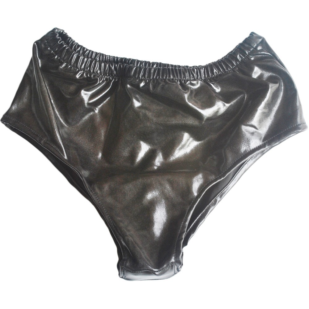 Faux Leather Latex Male Female Masturbation Underwear