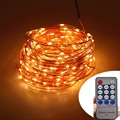 99Ft 30m 300 Leds Copper Wire LED String Lights Starry Lights Fairy lights Power Adapter Remote